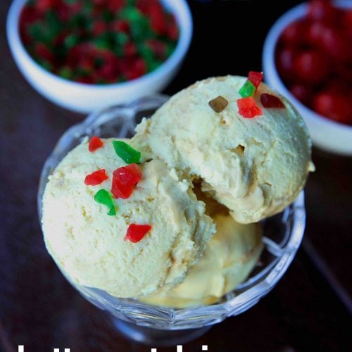 butterscotch icecream recipe | homemade butterscotch ice cream