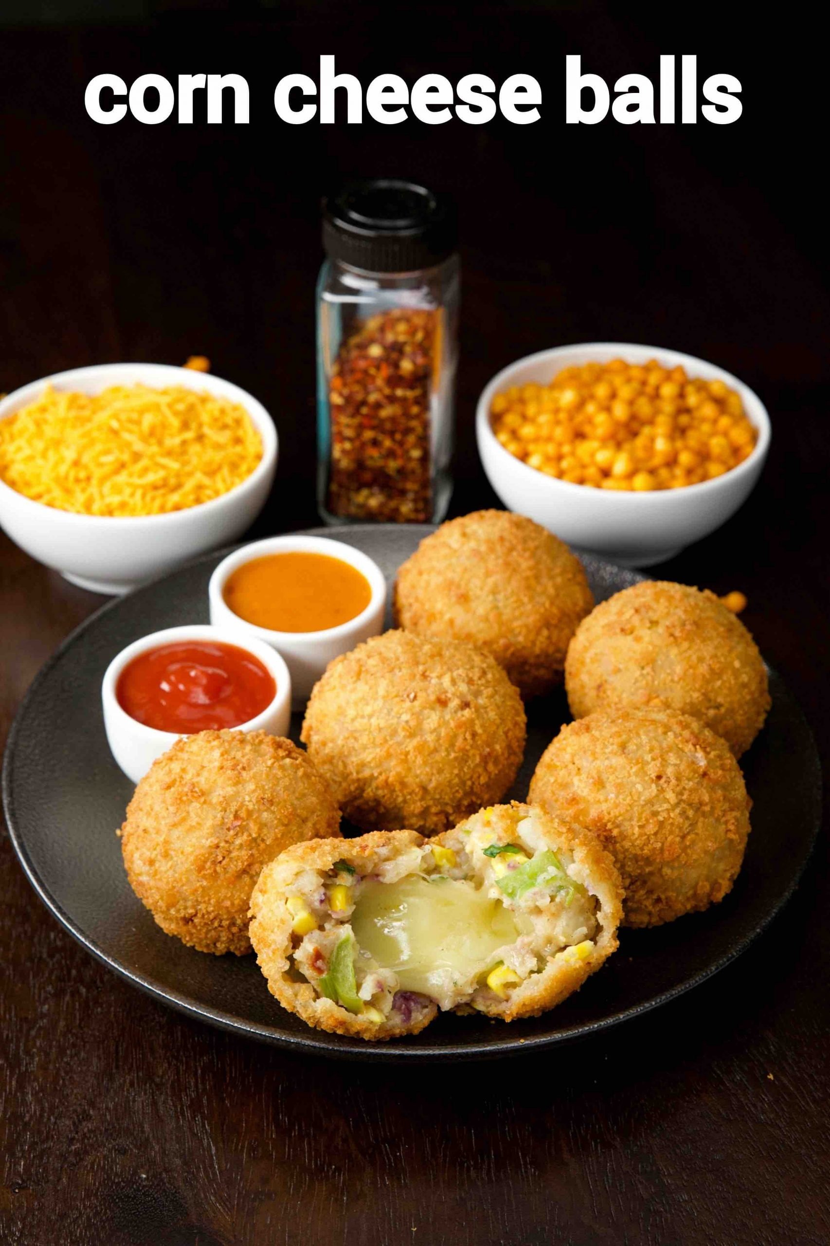 corn cheese balls recipe | how to make sweet corn & veg cheese balls