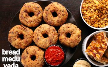 instant medu vada with leftover bread slices