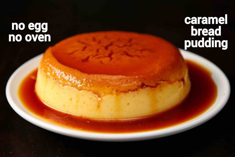 कैरेमल ब्रेड पुडिंग रेसिपी | caramel bread pudding in hindi