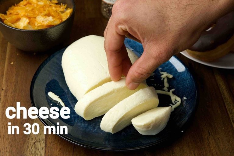cheese recipe in 30 minutes | how to make mozzarella cheese at home