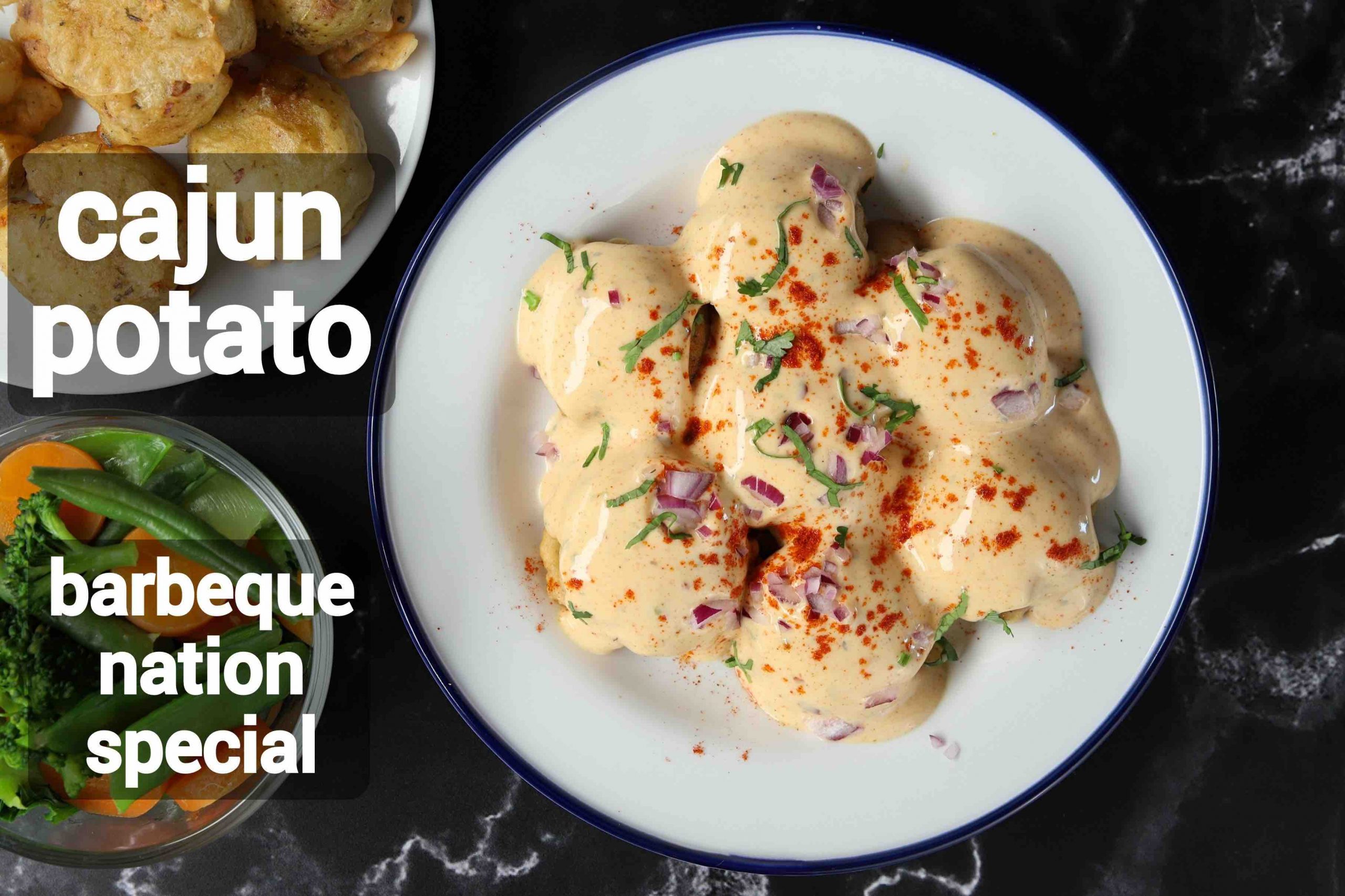 Cajun Spiced Potato Recipe Barbeque Nation Style Cajun Potatoes Bbq Cajun Potatoes Aloo Snack