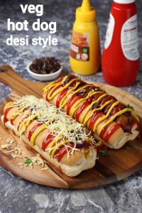 2 ways desi veg hot dog