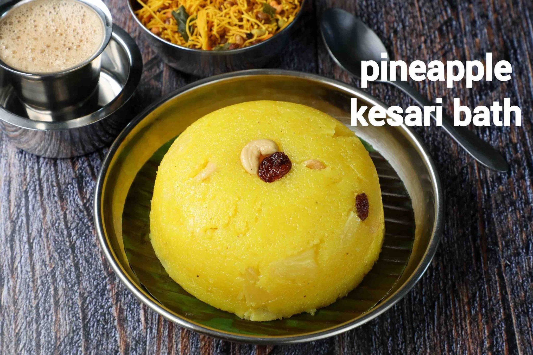 pineapple kesari bath recipe pineapple sheera pineapple rava kesari