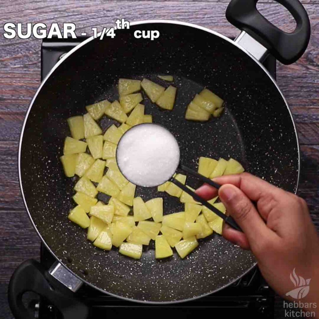 pineapple kesari bath recipe pineapple sheera pineapple rava kesari