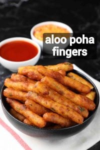 crispy poha & potatoes fingers