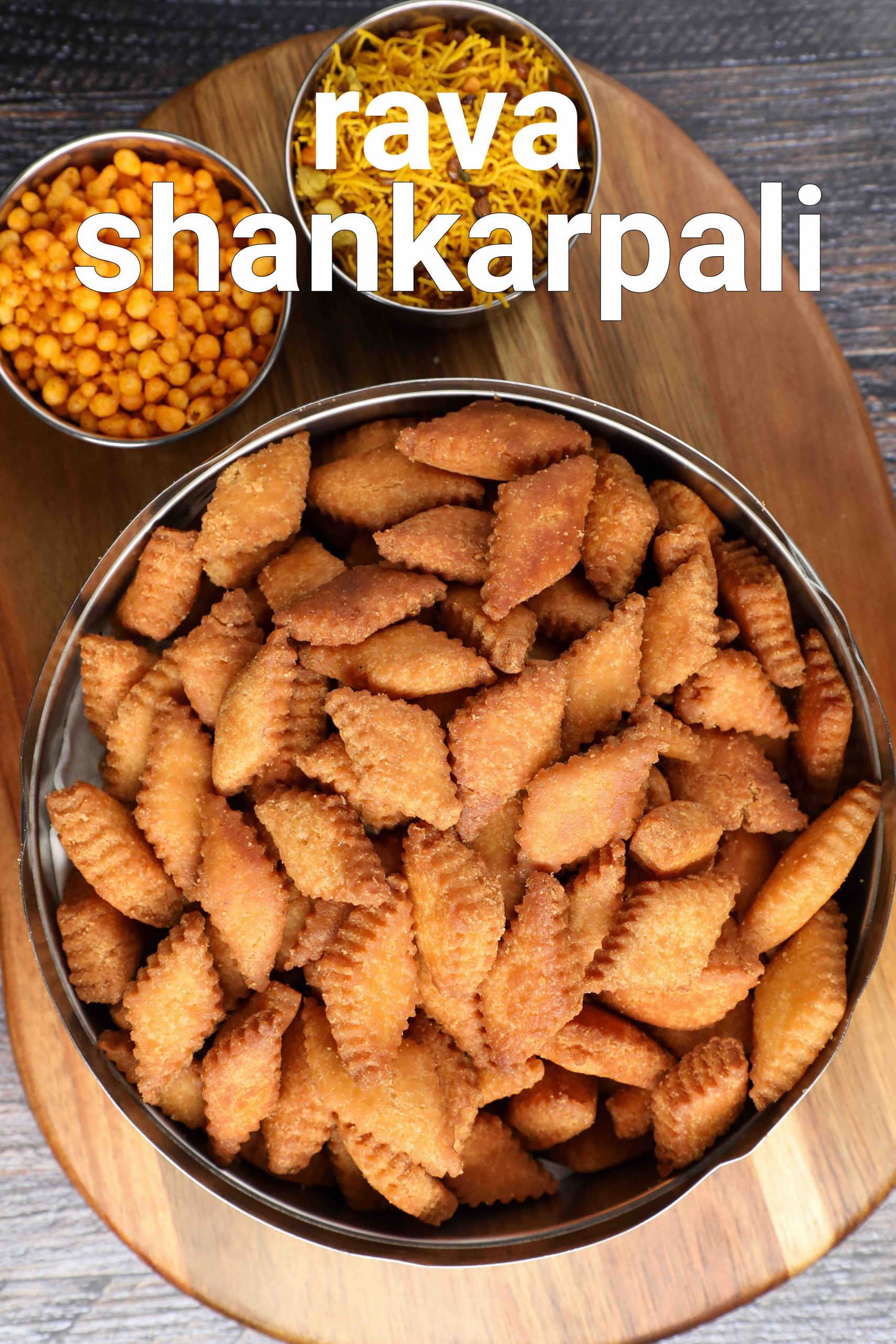 rava shankarpali recipe | sweet sooji shakarpara | sweet suji shakkar para