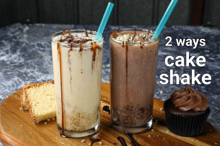 chocolate cake shake recipe | leftover eggless cake shakes recipe 2 ways