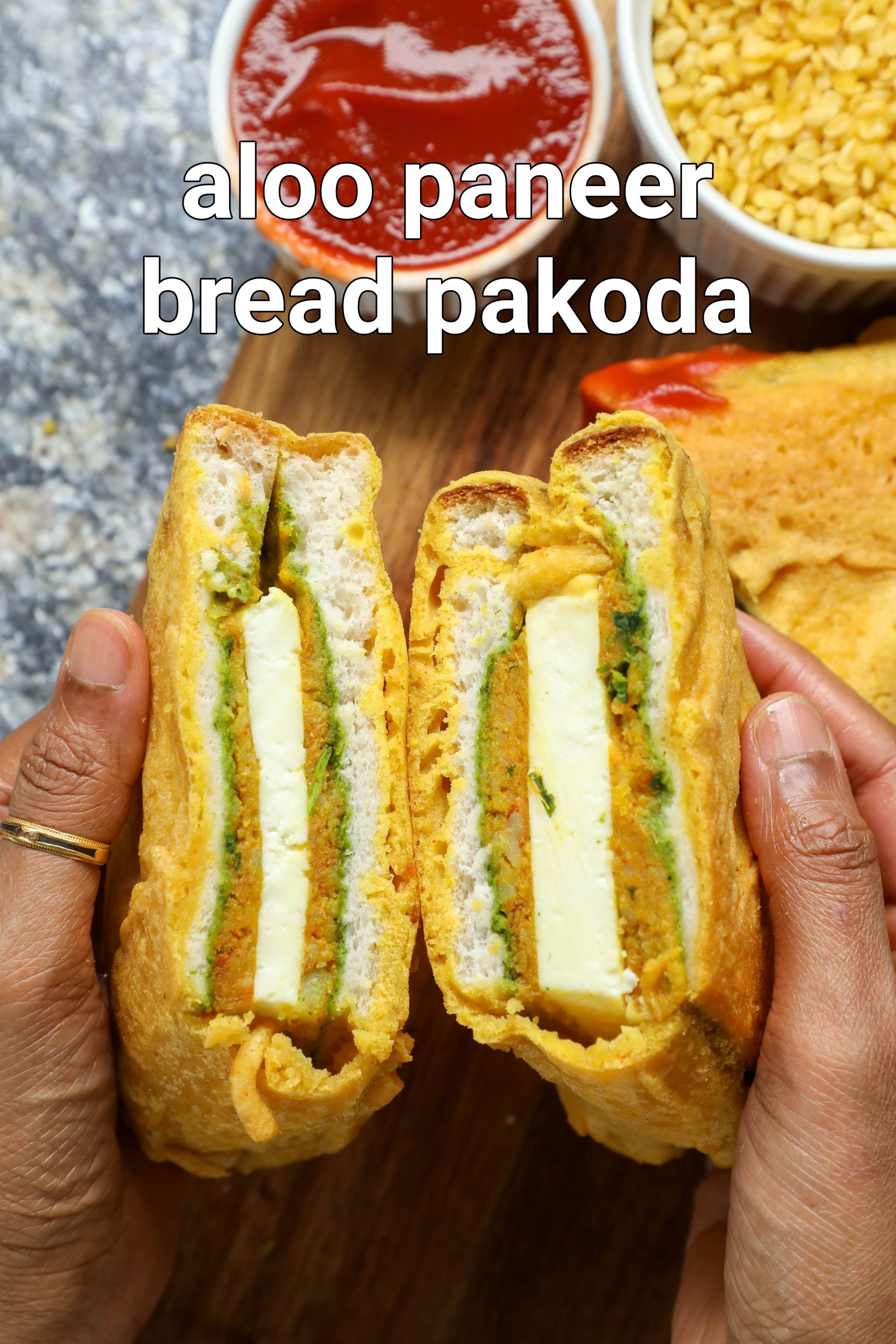 bread paneer pakora recipe | aloo paneer bread pakoda | bread bajji