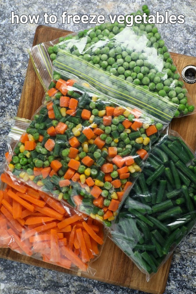 frozen peas, green beans carrots & mixed vegetables