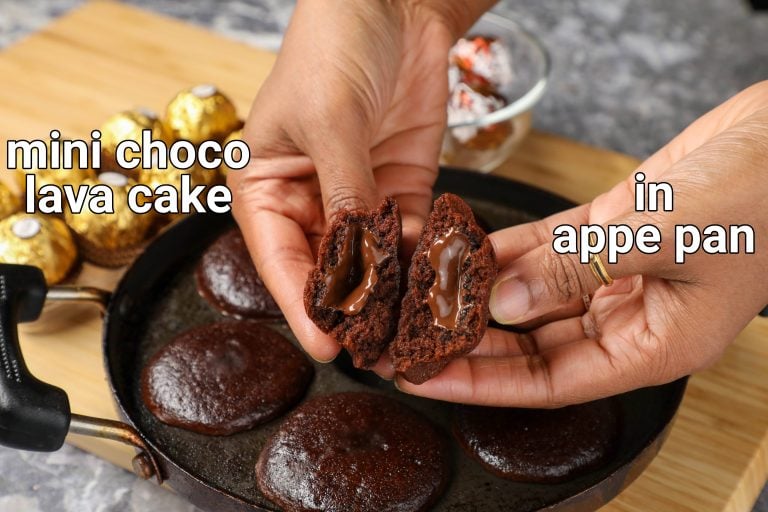 mini choco lava cake in appam pan | eggless chocolate lava cake in appe pan