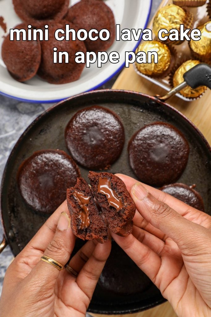 eggless chocolate lava cake in appe pan