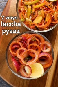 laccha salad recipe - 2 ways