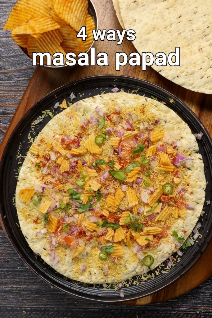 homemade masala papadums - 4 ways