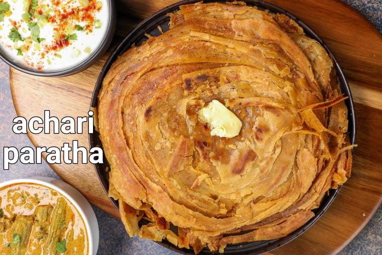 achari paratha recipe | achari lachha paratha | pickle lachhedar paratha