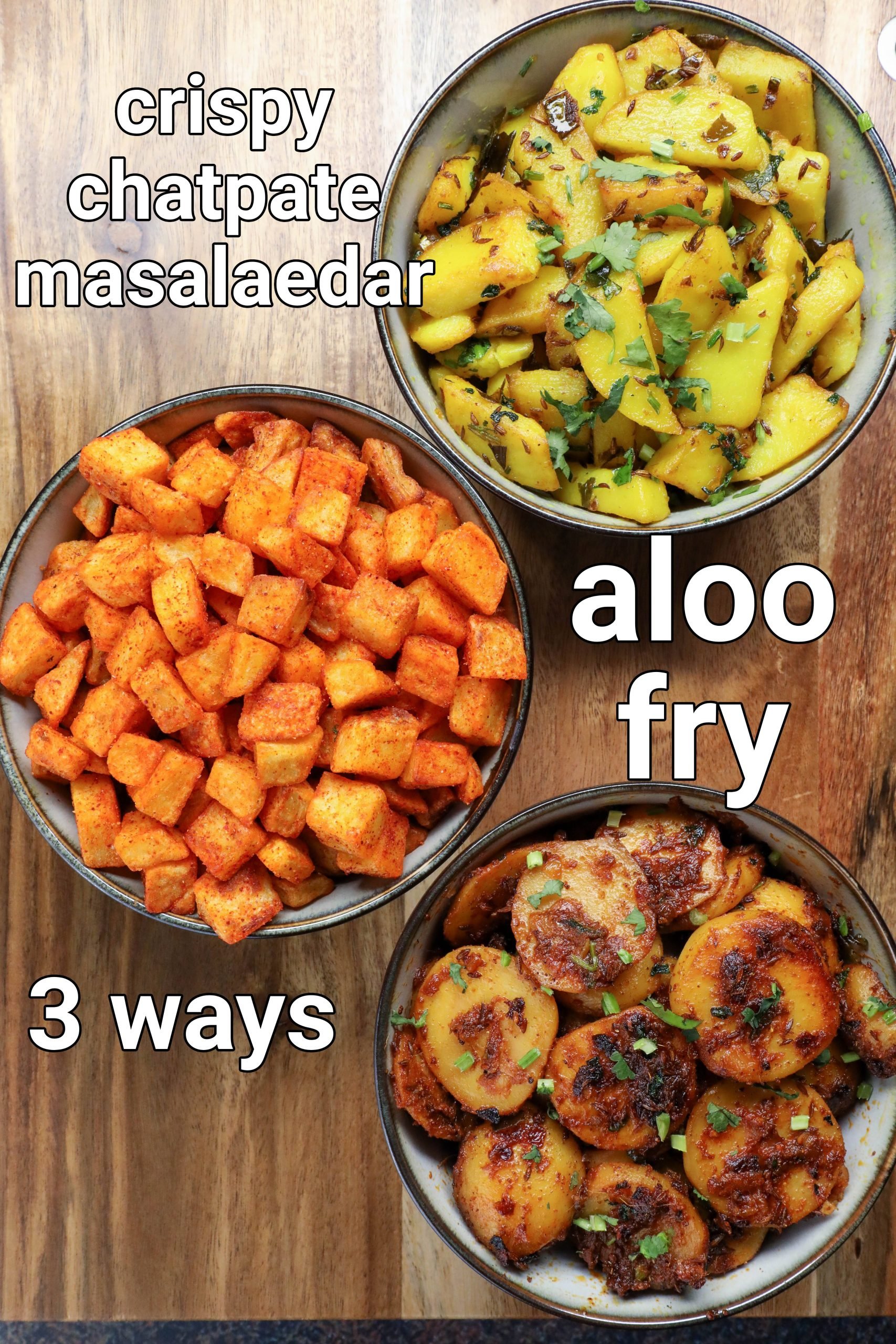 aloo fry recipe | alu fry recipe | potato masala fry 3 ways | potato ...