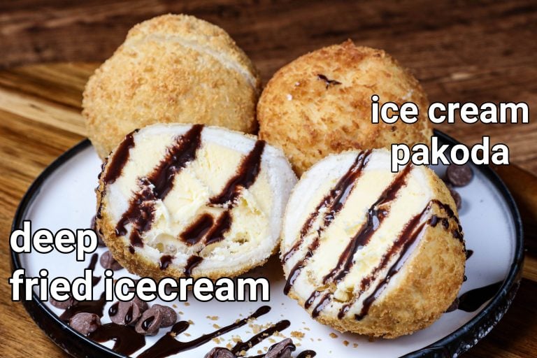 deep fried icecream recipe | icecream pakora | ice cream bhajiya