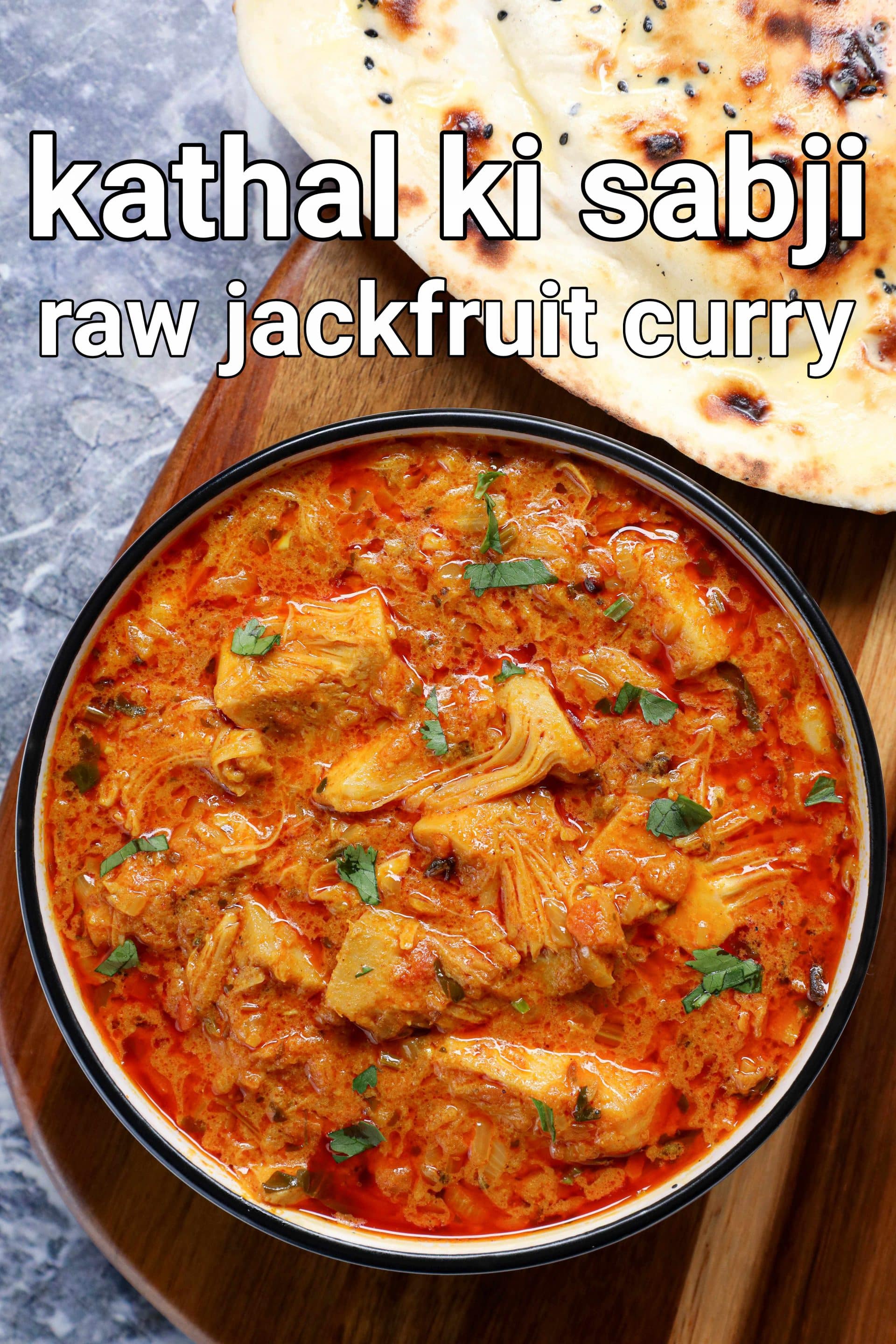kathal ki sabji recipe | raw jackfruit curry | kathal sabji | jackfruit ...