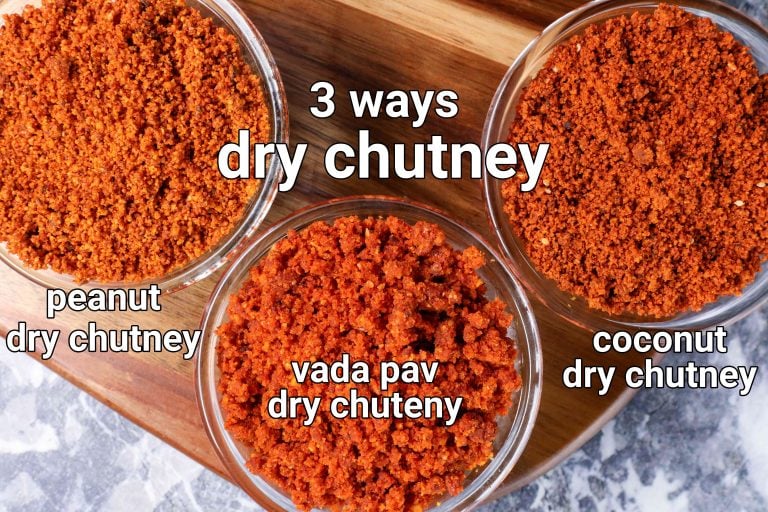 vada pav chutney recipe | dry coconut chutney | dry chutney recipe 3 ways