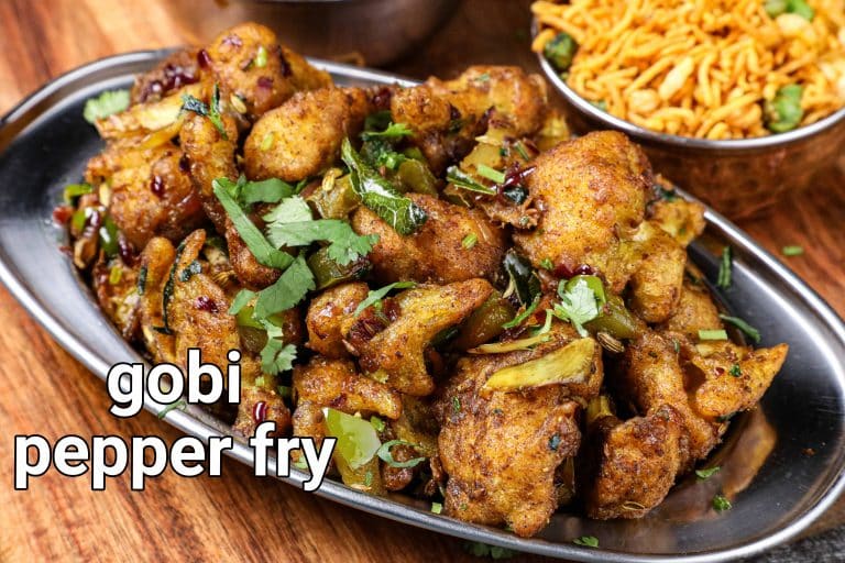 gobi pepper fry recipe | cauliflower pepper fry | gobi pepper dry