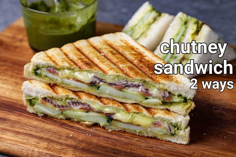chutney sandwich recipe 2 ways | chutney cheese sandwich & chutney club sandwich