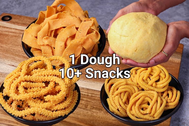 10+ easy diwali snacks with 1 dough
