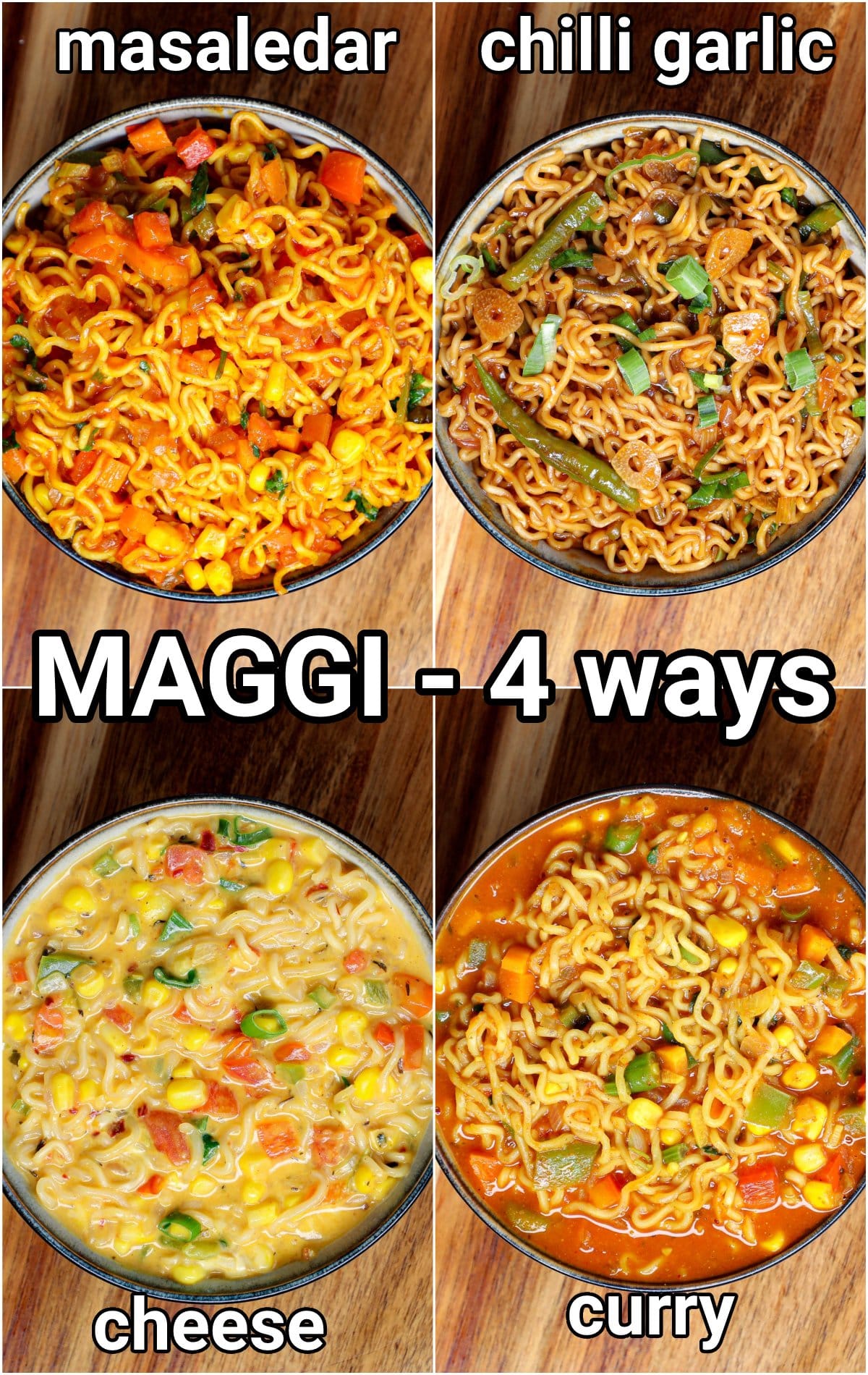 Vegetable noodles with homemade maggi masala - SecondRecipe