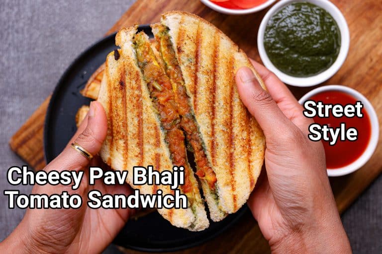 tomato sandwich recipe | tomato cheese sandwich | pav bhaji sandwich