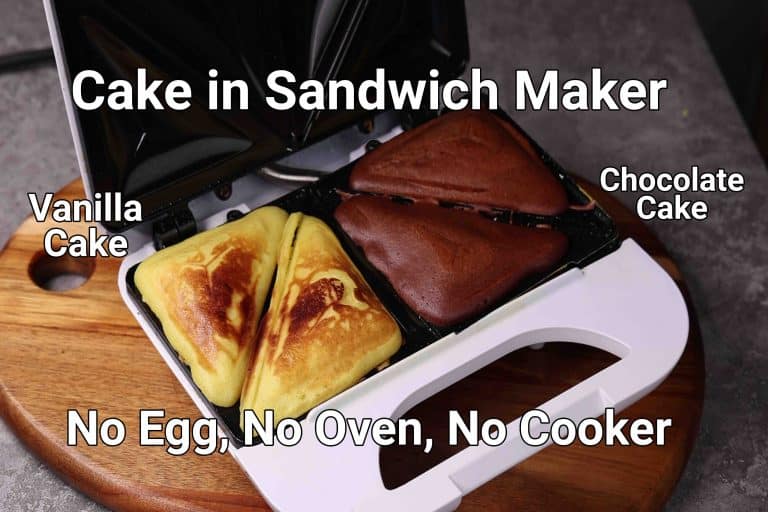 5 Mins Tea Time Cake in Sandwich Maker | Toaster Vanilla & Choco Cake