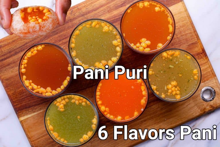 6 Types of Pani for Pani Puri Recipe | Meetha Pani, Jeera Pani, Lahsun Pani, Imli ka Pani