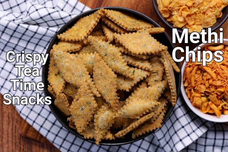 Methi Rava Chips Recipe | Methi Ka Nasta | Crispy Methi Shankarpali