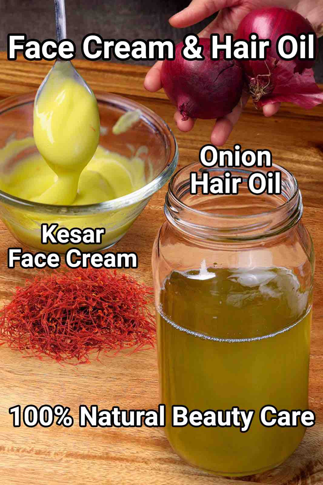 Onion Hair Oil Recipe for easy hair growth | Face Cream for Glowing Skin