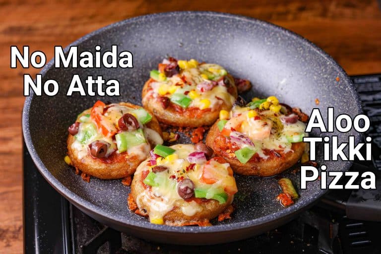 Aloo Pizza Recipe | Aloo Tikki Pizza on Tawa | Potato Tikki Pizza