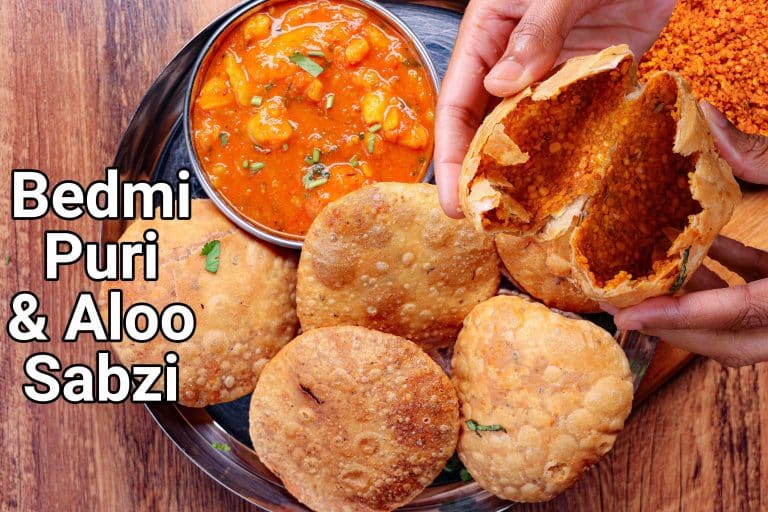 बेड़मी पूरी और आलू की सब्जी | Crispy Bedmi Poori & Aloo ki sabzi in hindi