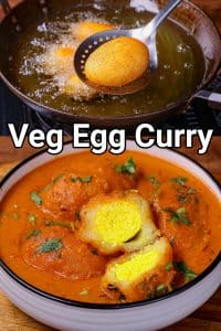 Eggless Veg Anda Curry with Aloo Paneer