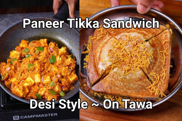Paneer Tikka Sandwich Recipe | Paneer Tikka Grilled Toast Sandwich