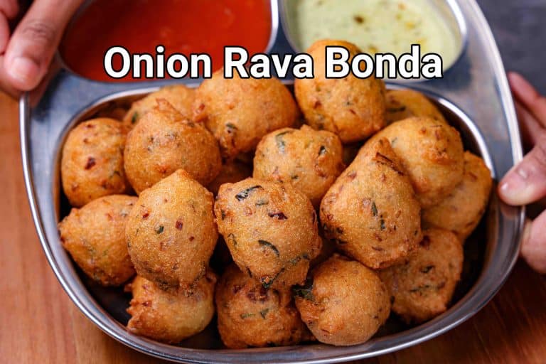 Rava Bonda Recipe | Crispy Sooji Bonda | Semolina Bonda Fritters