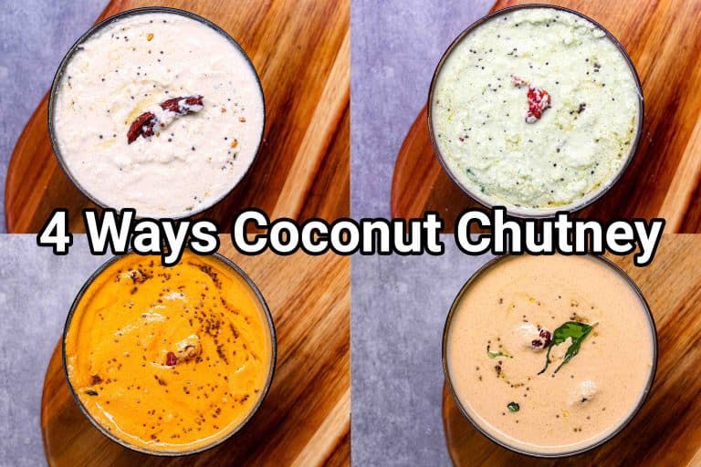 Coconut Chutney Recipe | Nariyal Ki Chatni 4 Ways