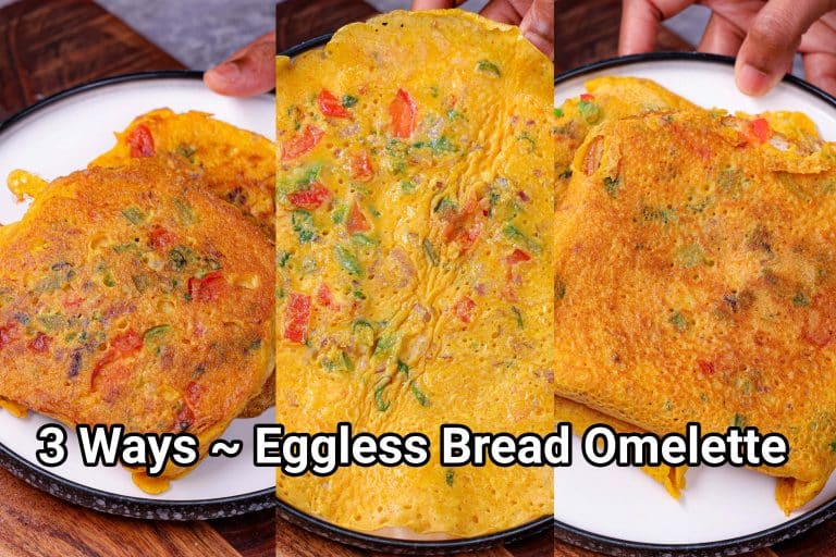 Eggless Bread Omelette Recipe – 3 ways