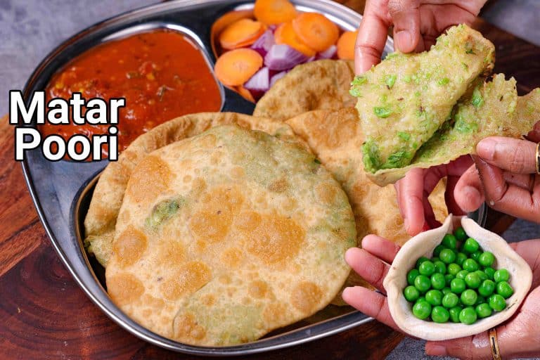 Matar Ki Poori Recipe | Crispy & Healthy Green Peas Masala Puri