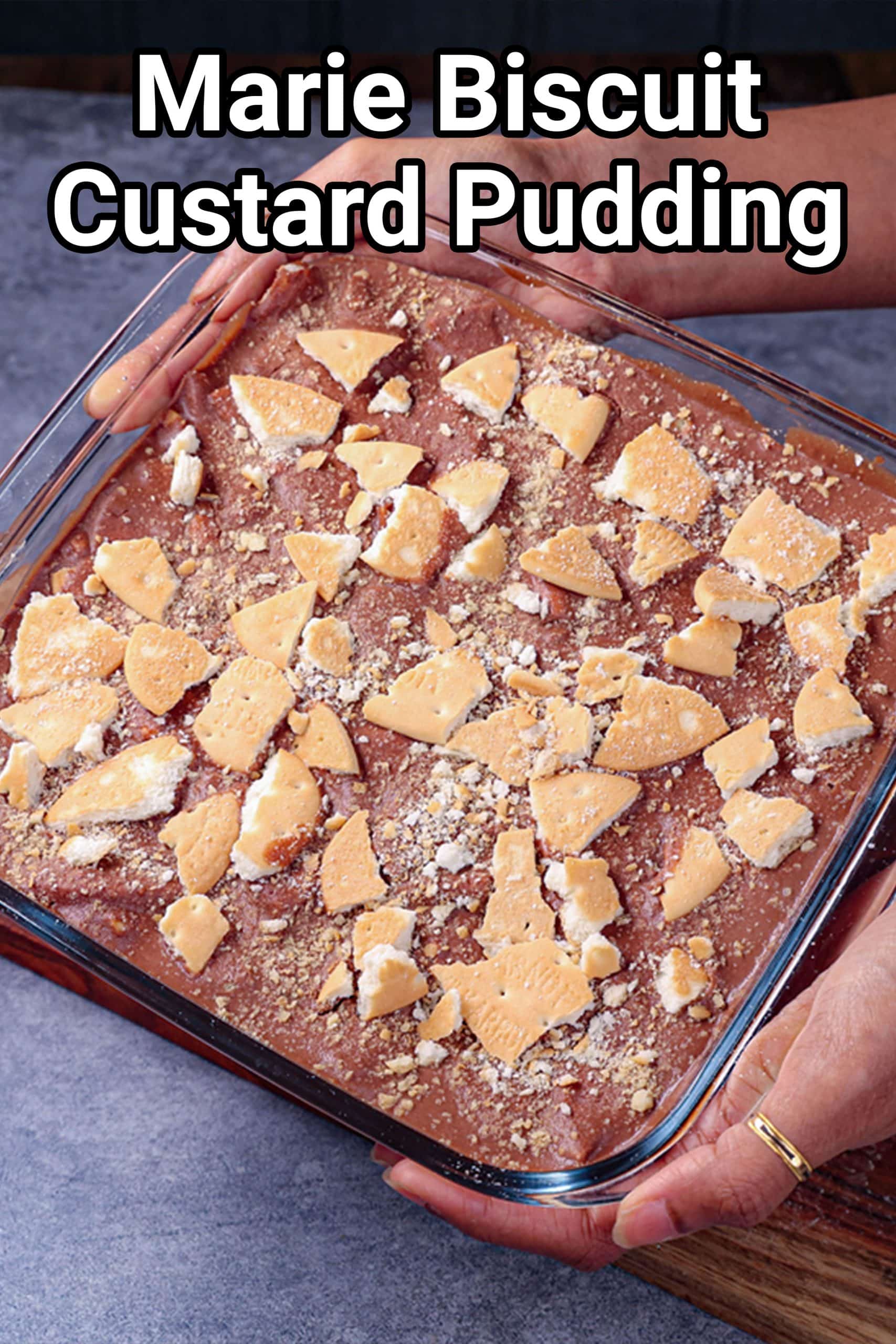 Easiest Biscuit Custard Pudding Recipe - Aarti Madan