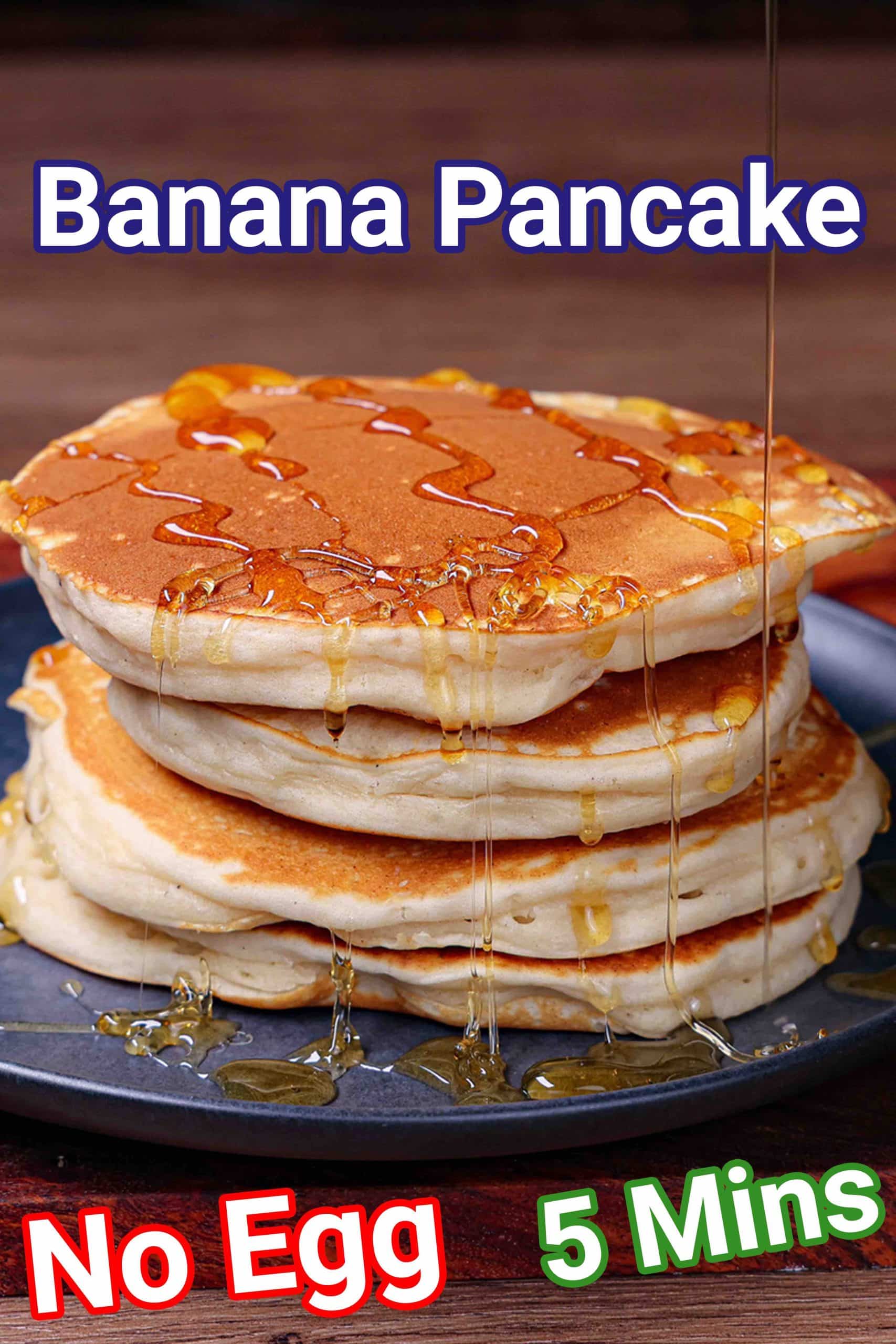 Eggless Banana and Chocolate Chip Pancake | Kids Recipe | Zedua.com