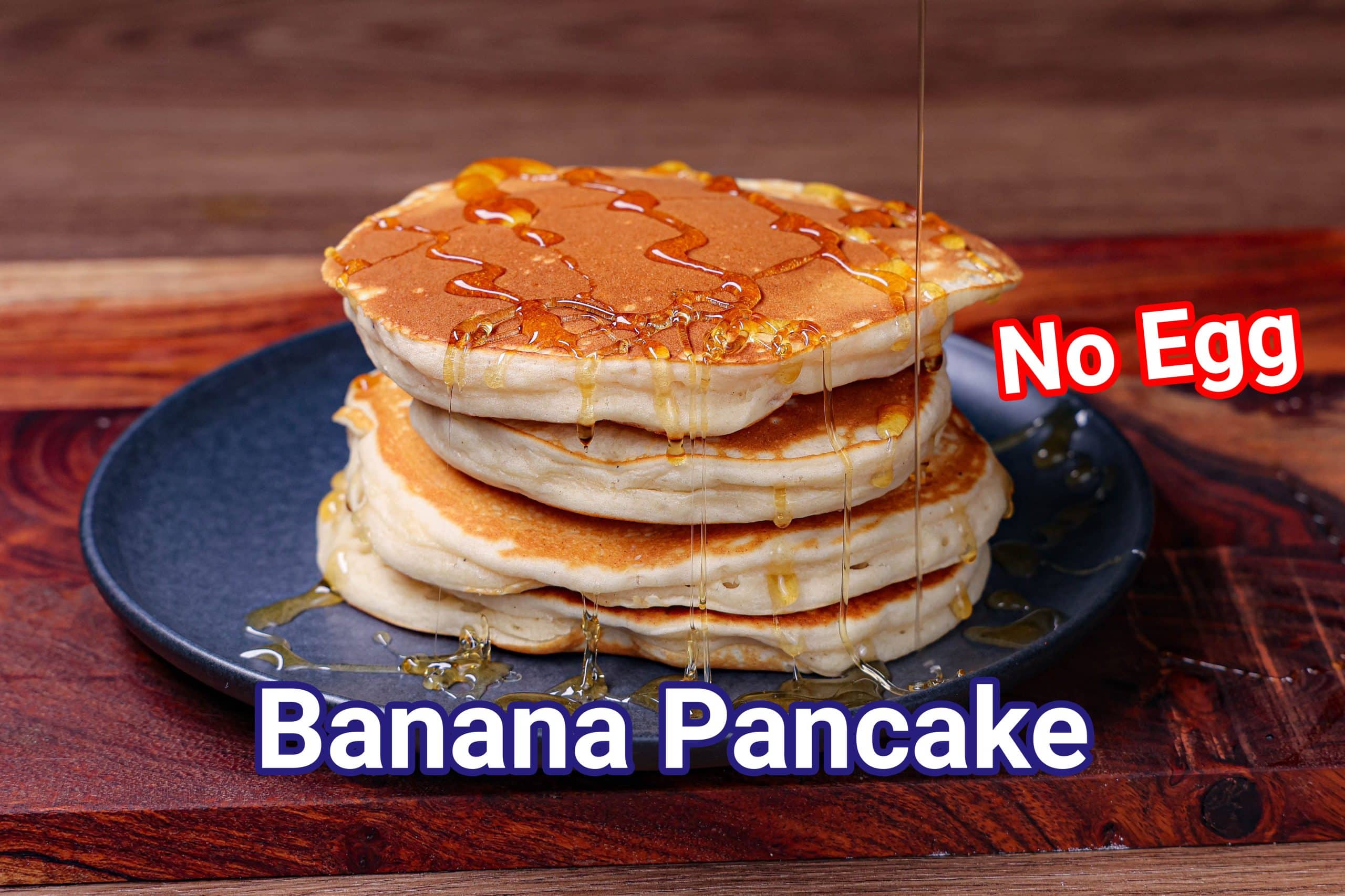 Eggless banana pancakes recipe, with chocolate chips - Raks Kitchen