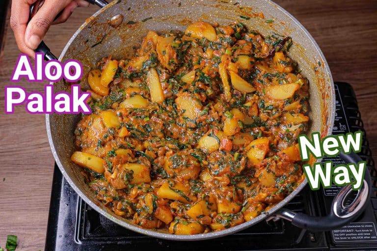 Aloo Palak Recipe | Dry Aalu Palak Ki Sabji