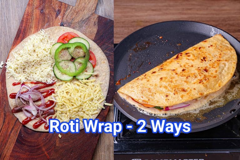 Roti Wrap Recipe 2 Ways | Leftover Chapati Wrap
