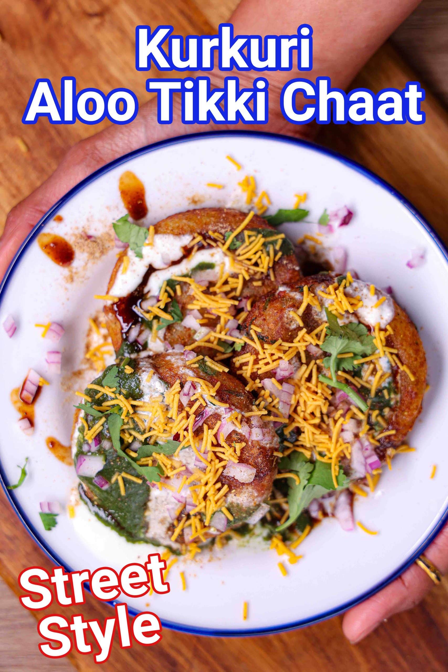 2 Ways Aloo Tikki Chaat Recipe Street Style - Popular Indian Street Food