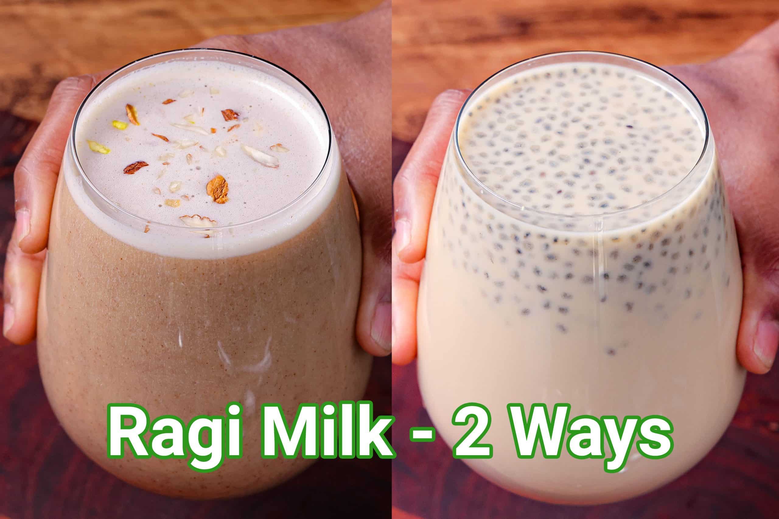 Ragi Milk Recipe | Healthy Ragi Juice 2 Ways Summer Drinks