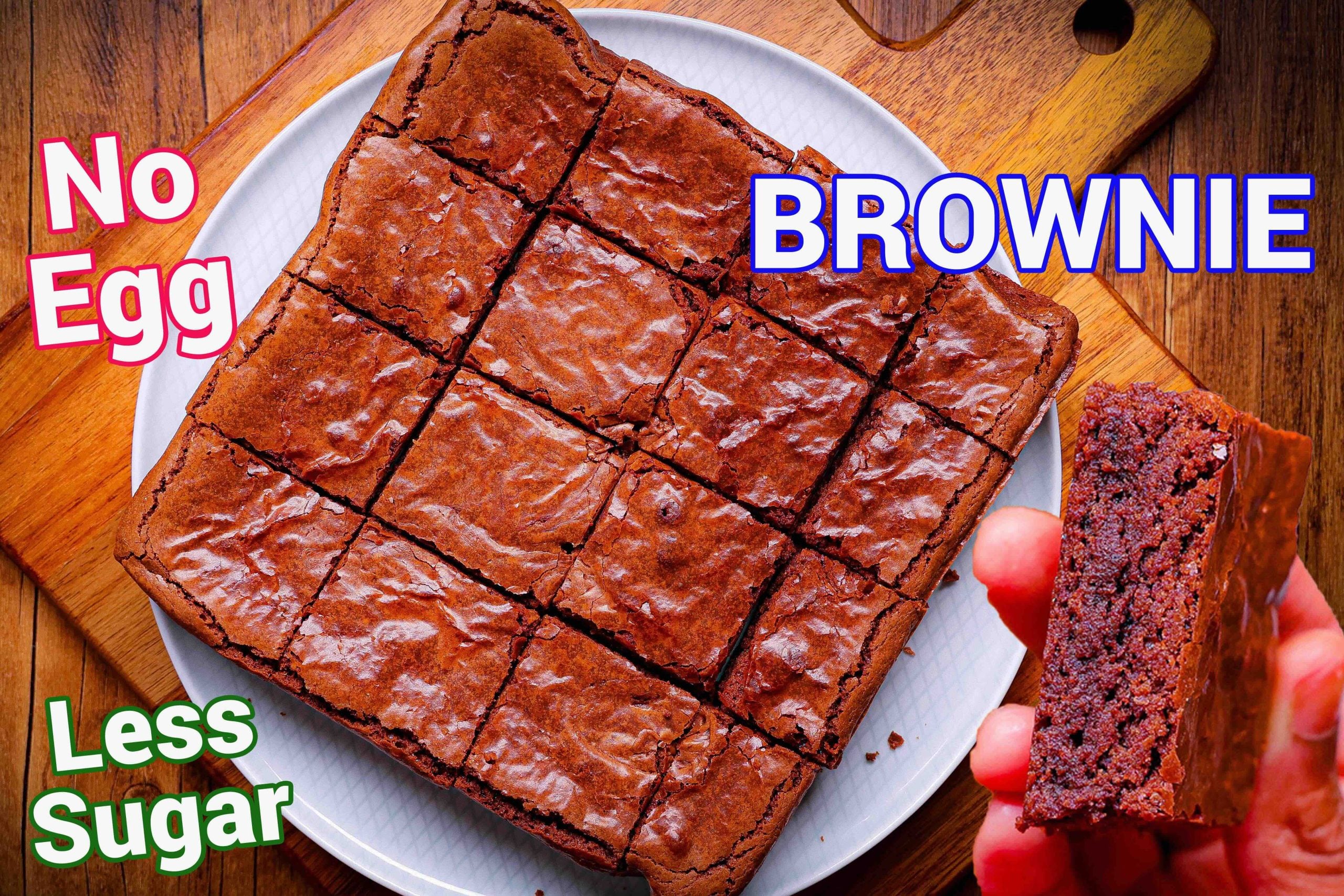 Easy Homemade Eggless Brownies Recipe