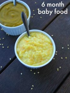 6 month baby food