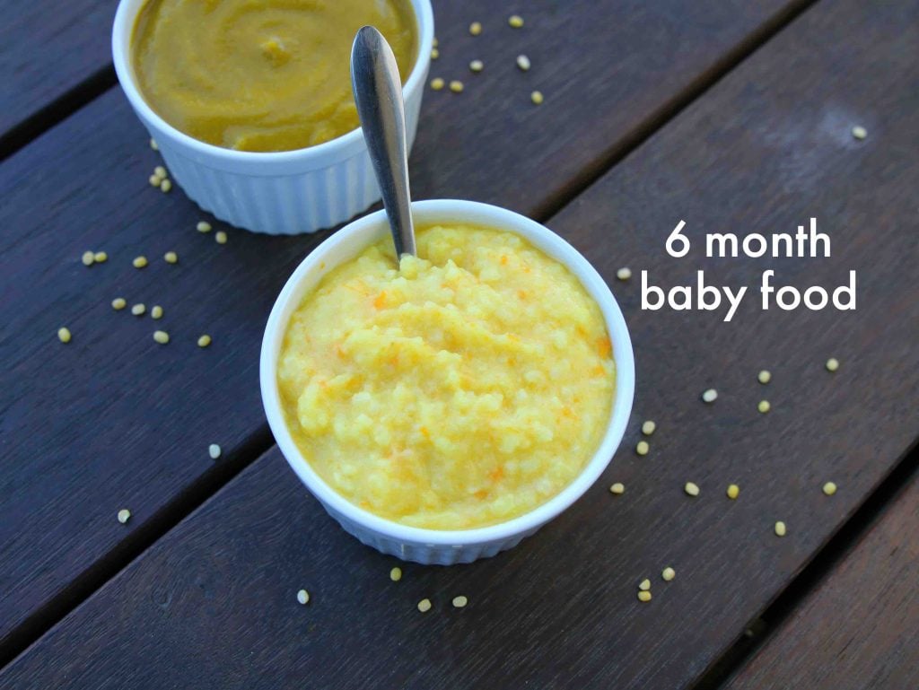 six month baby food